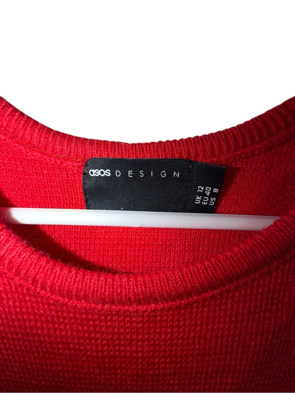 ASOS Red Ribbed Tank Midi Dress - Picture 3 of 5